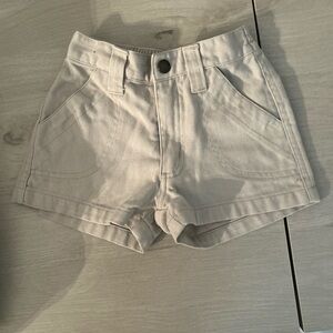 Preview International Cream High Waist Shorts